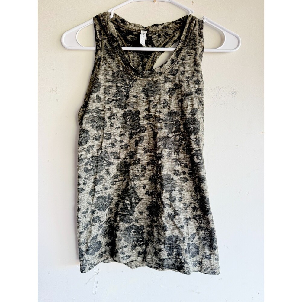 Athleta Tank Top Womens XS Momentum Seamless  Green  Floral